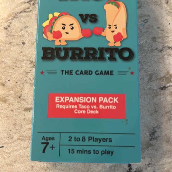Taco Vs Burrito Card Game & Expansion Pack/Deck New In Box - Picture 6 of 10